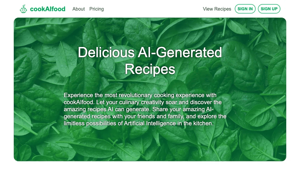 cookAIfood 工具截图