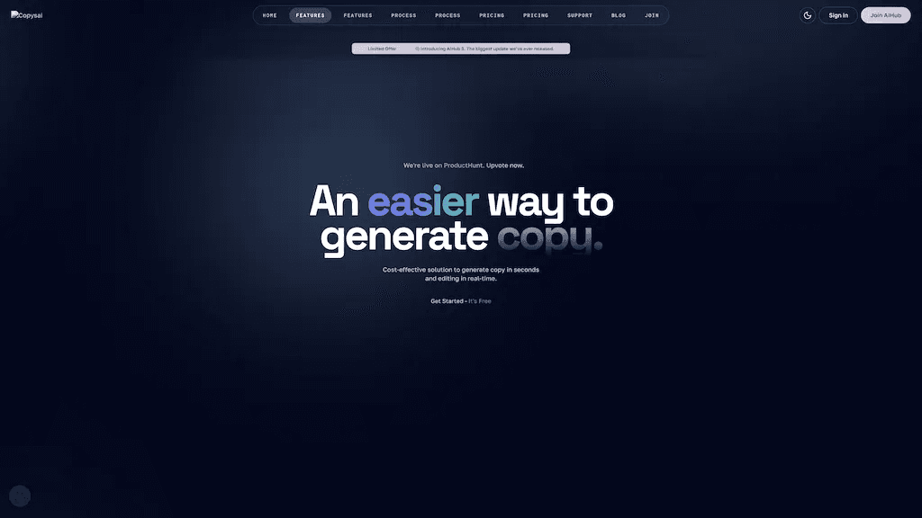CopysAI 官网截图
