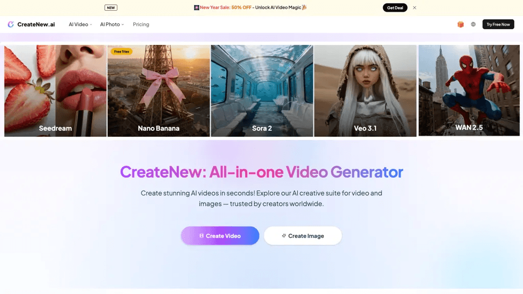 CreateNew AI 工具截图
