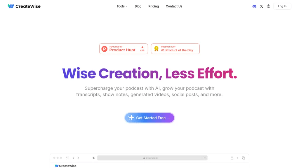 CreateWise AI 工具截图