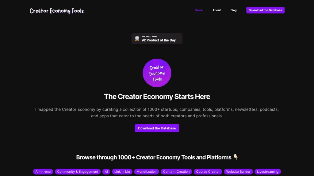 Creator Economy Tools 工具截图