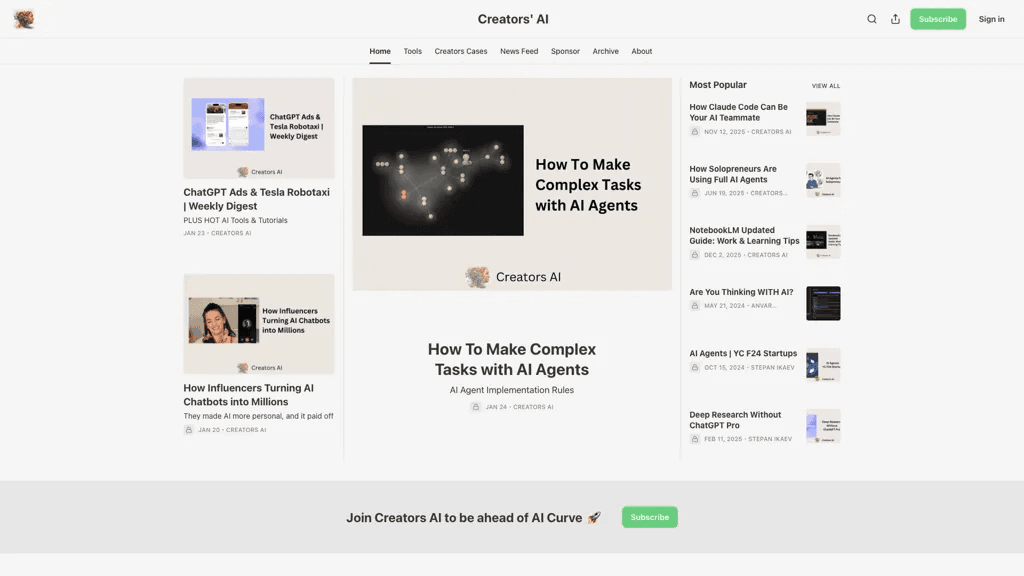 Creators' AI 官网截图
