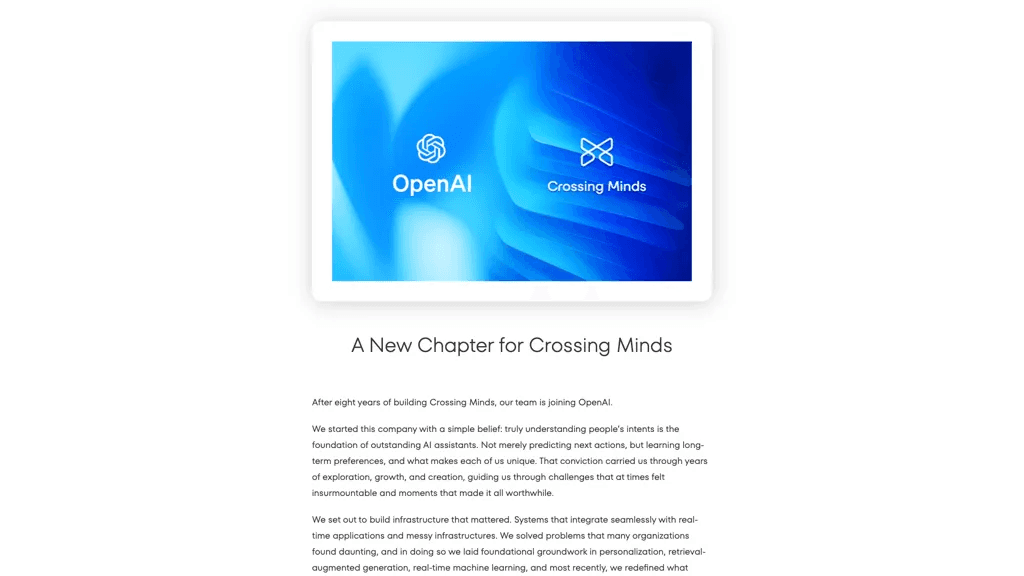 crossingminds.com 工具截图