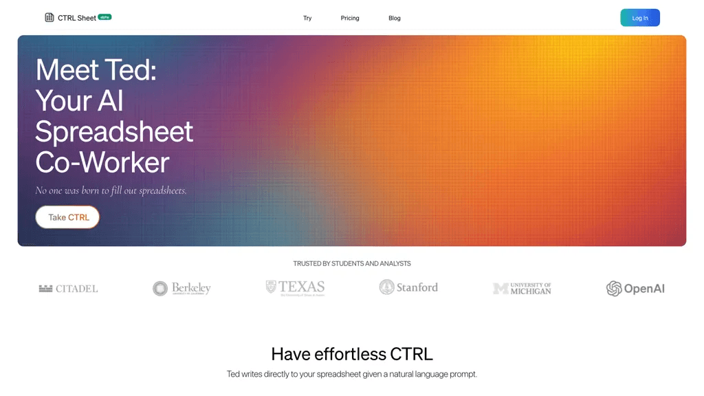 CTRL Sheet 官网截图