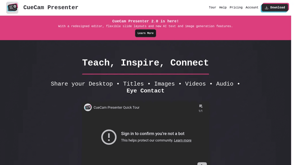 Cuecam presenter 工具截图