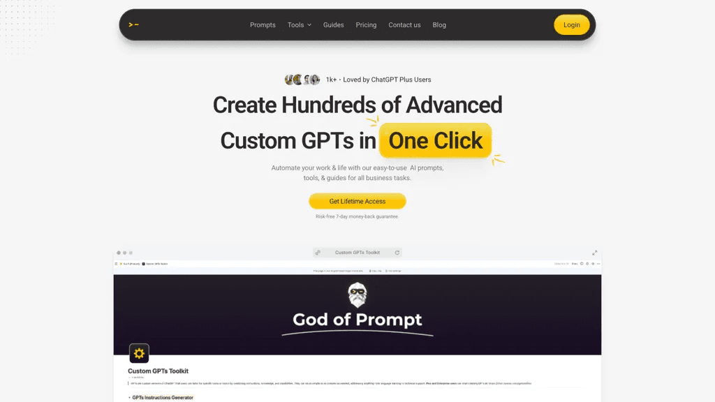 Custom GPTs Toolkit 工具截图