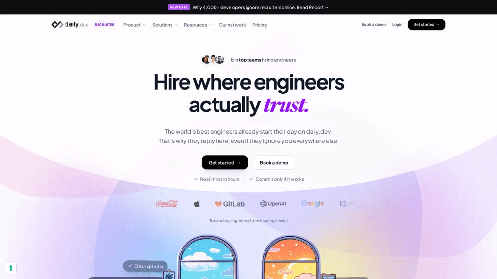 daily.dev Recruiter 工具截图