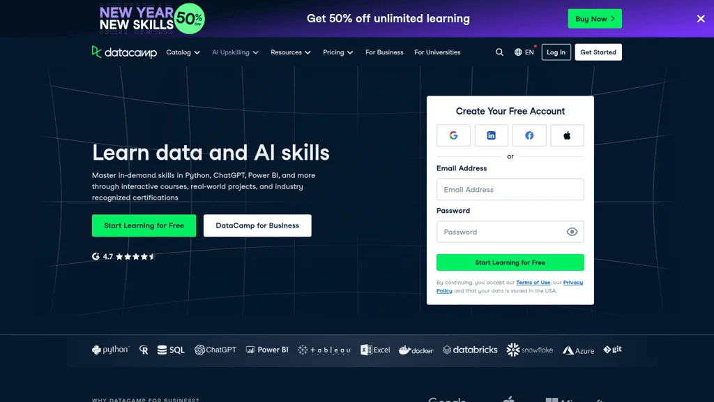 DataCamp 工具截图