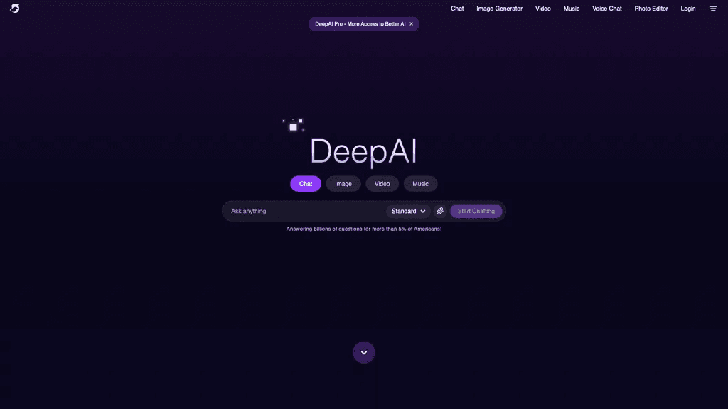 DeepAI 工具截图