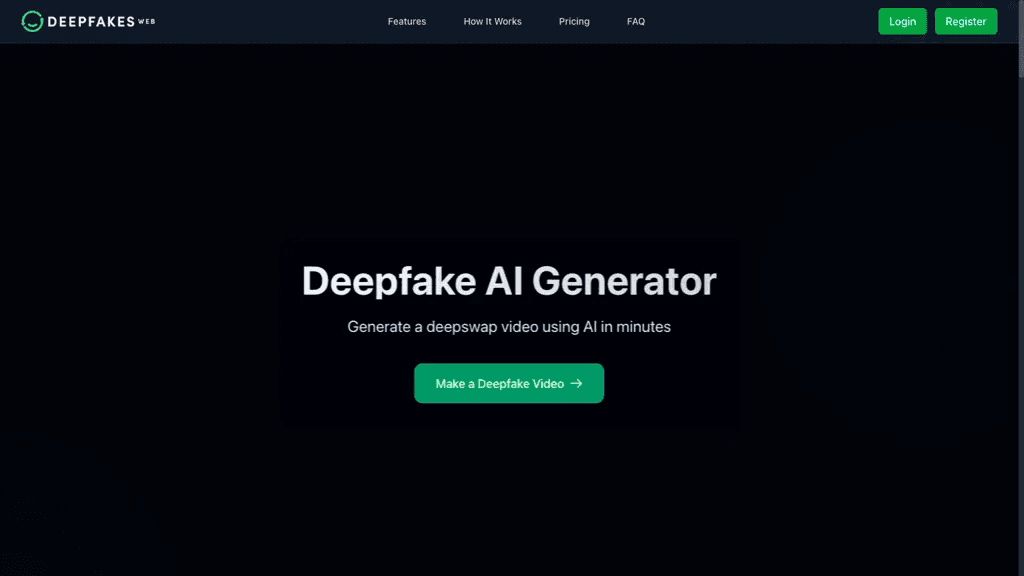 Deepfakesweb 官网截图