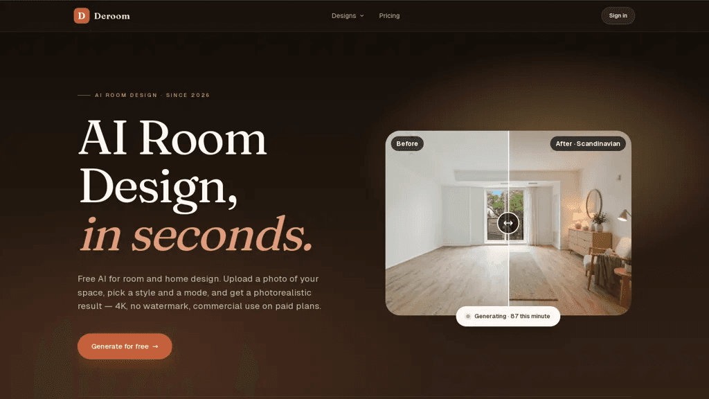 Deroom AI 工具截图