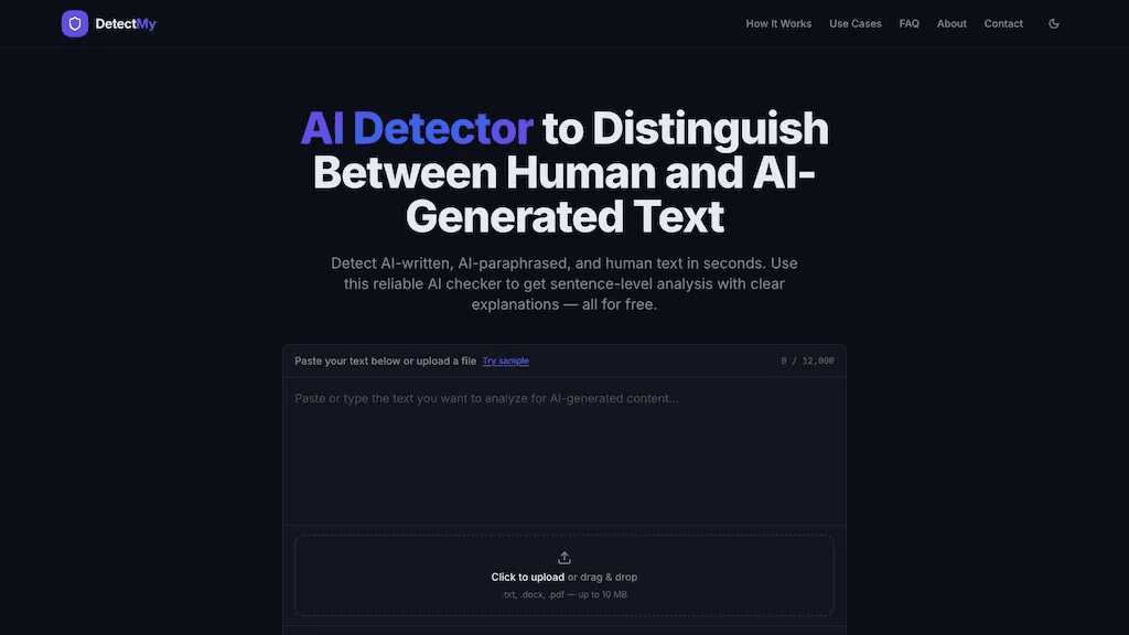 DetectMy 官网截图