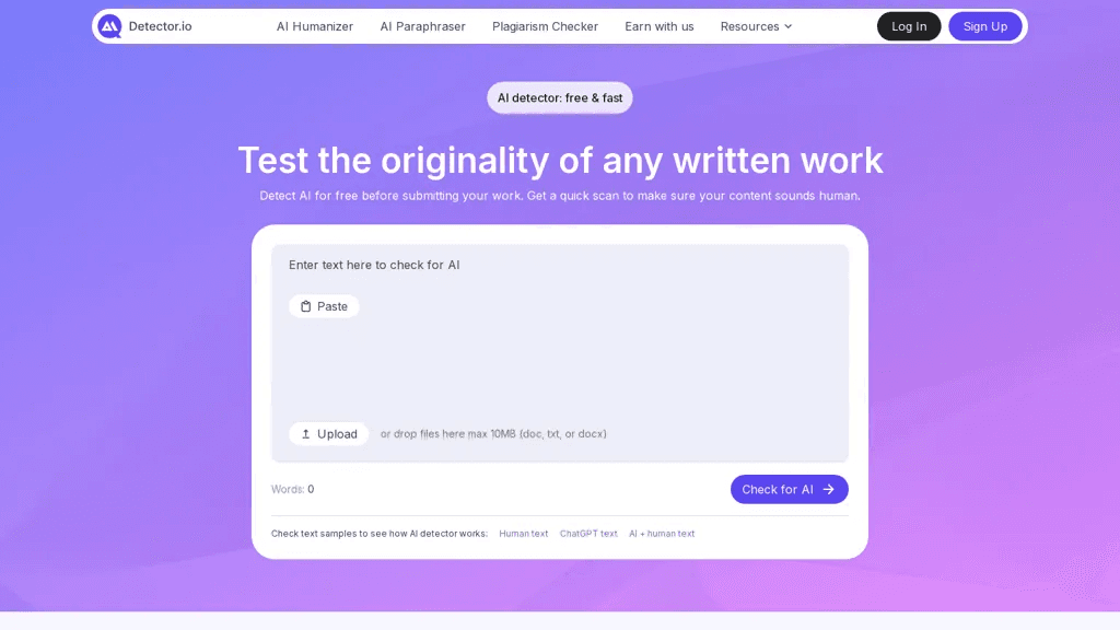 Detector.io 官网截图