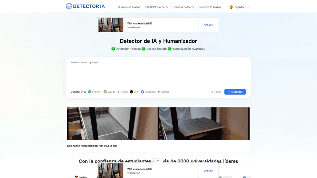 Detectordeia 官网截图