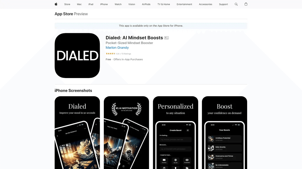 Dialed: AI Pep Talks 工具截图