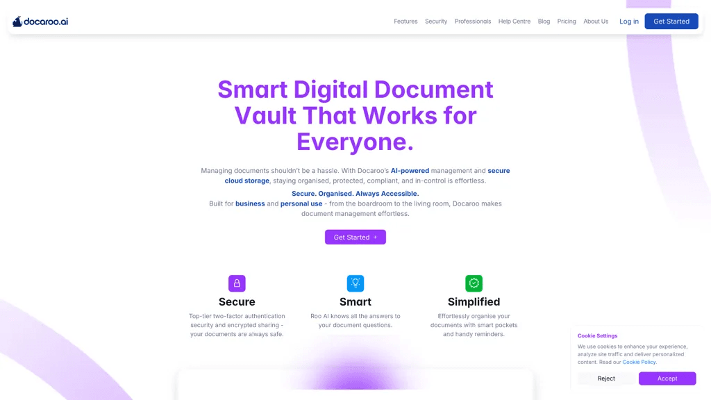 Docaroo.ai 官网截图