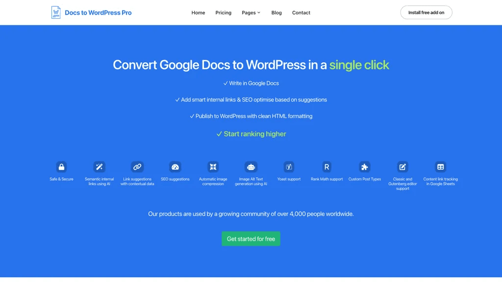 Docs to WP Pro 工具截图