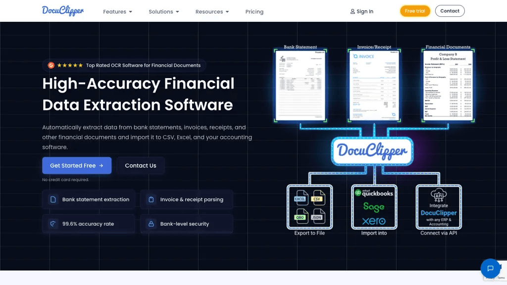 DocuClipper 官网截图