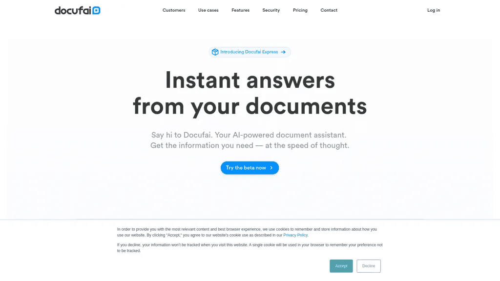 Docufai 官网截图