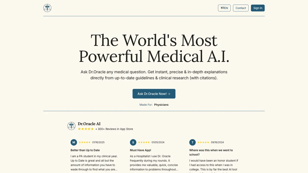Dr.Oracle 官网截图
