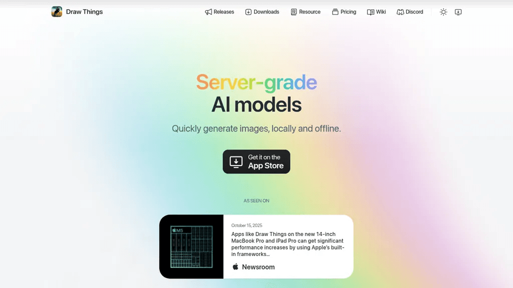 DrawThings AI 工具截图