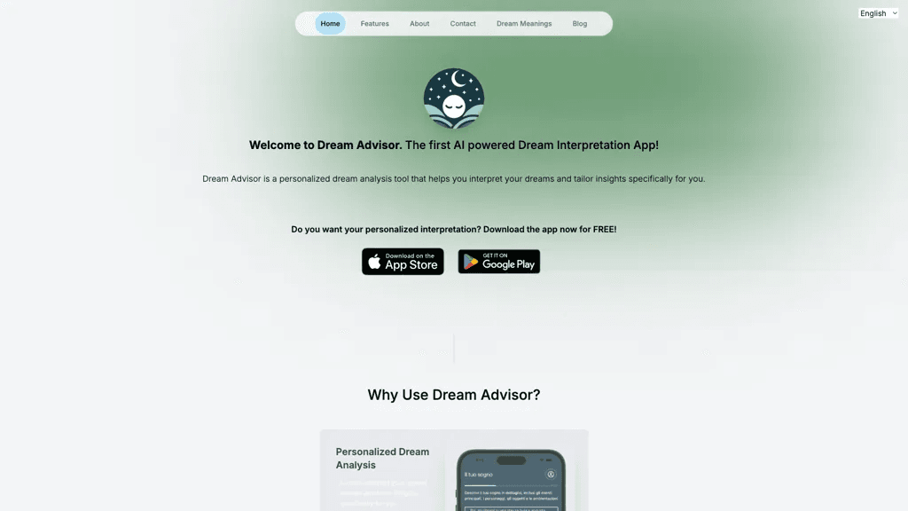 Dream Advisor 官网截图