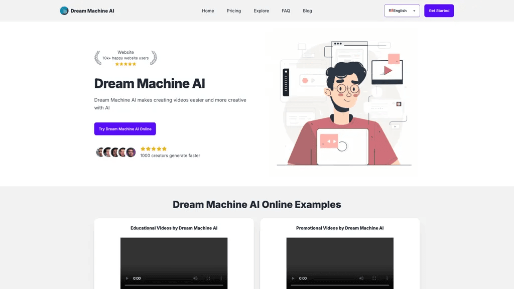 Dream Machine AI 工具截图