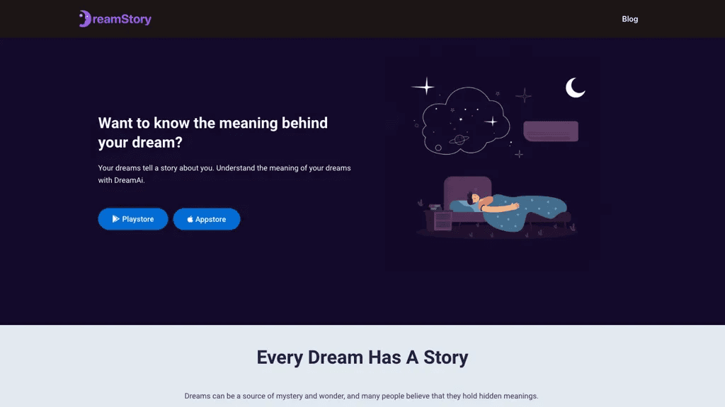 DreamStory 官网截图