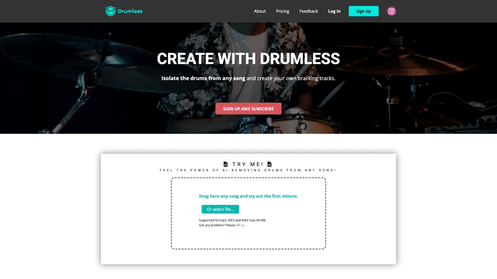 Drumless 工具截图