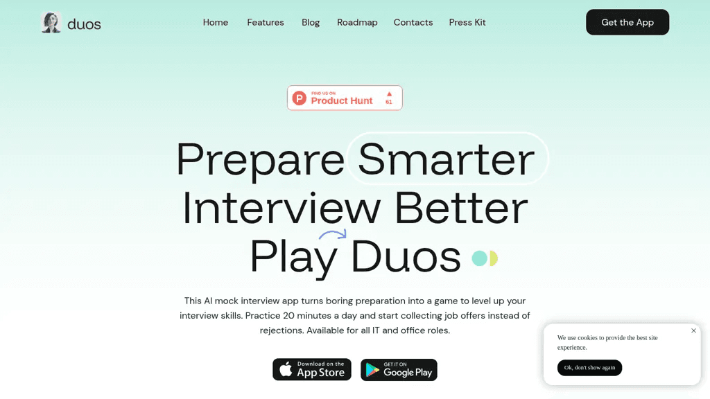 Duos AI 官网截图