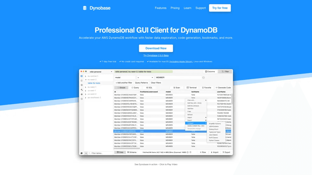 Dynobase 工具截图