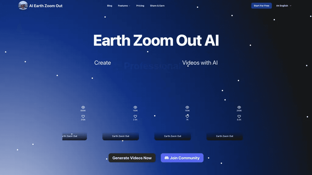 Earth Zoom Out AI 工具截图