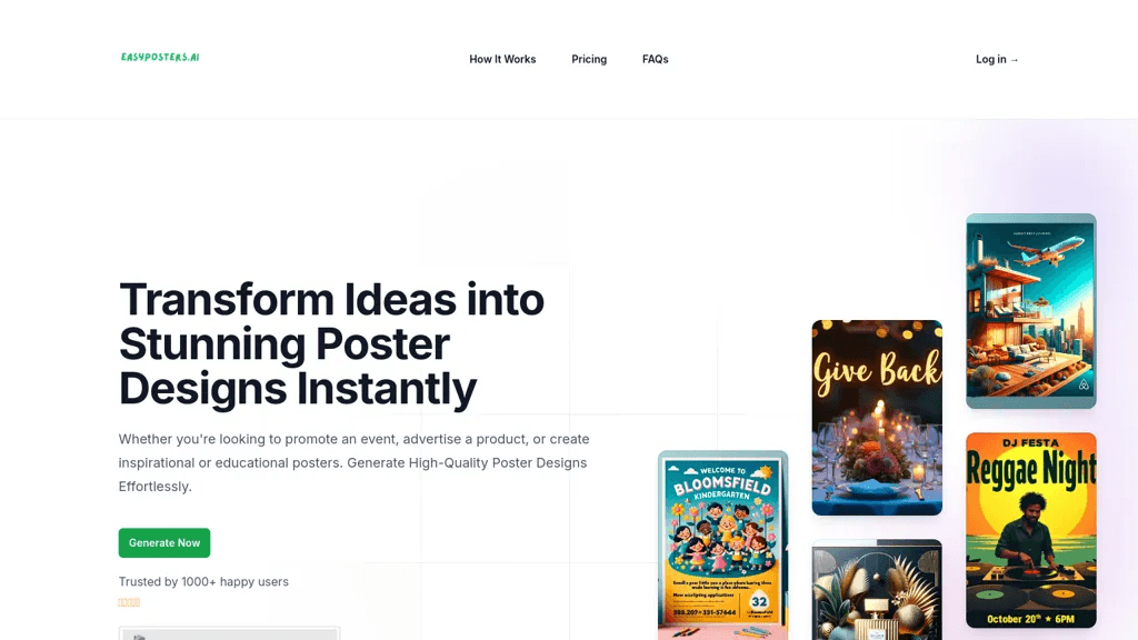 Easy Posters AI 工具截图
