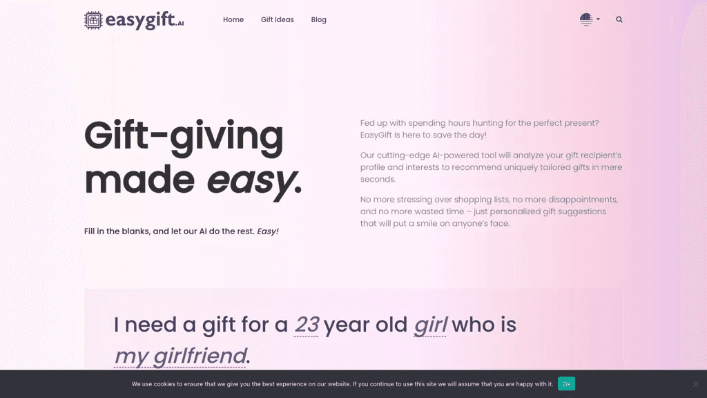 EasyGift 官网截图