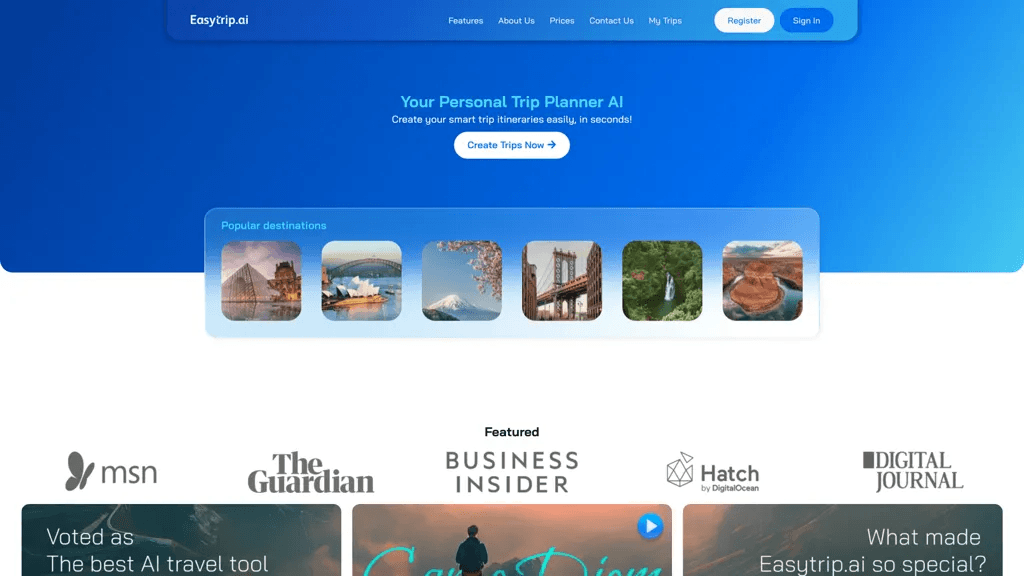 EasyTrip AI 工具截图
