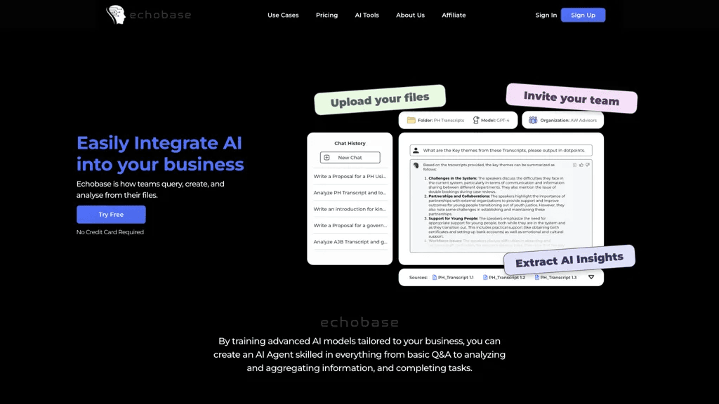 Echobase AI 工具截图