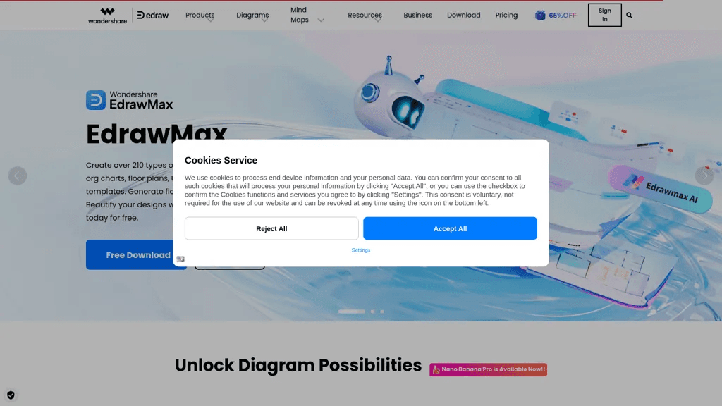 Edraw Software 官网截图