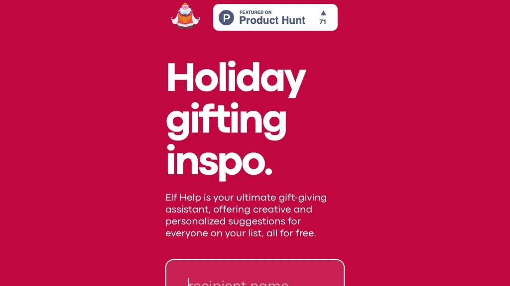 Elf Help 官网截图