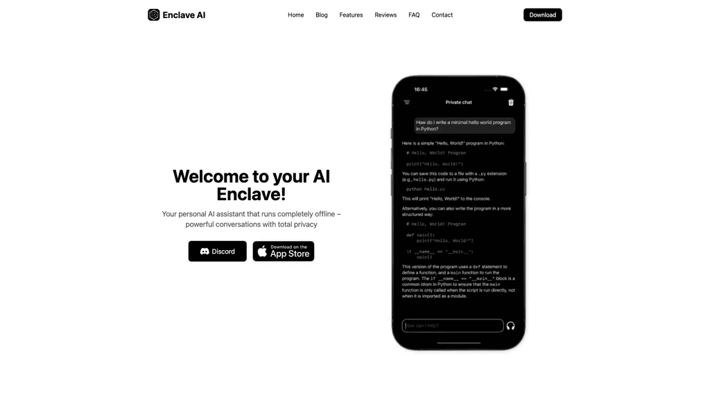 Enclave AI 工具截图