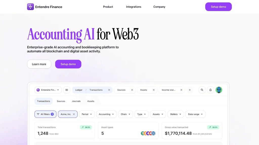 Entendre Finance 工具截图