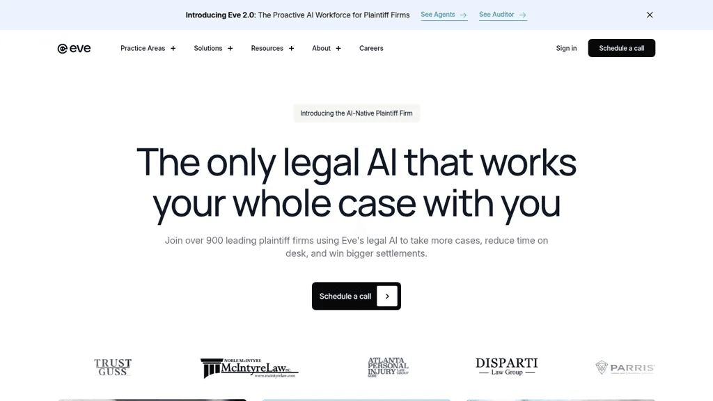Eve Legal AI 工具截图