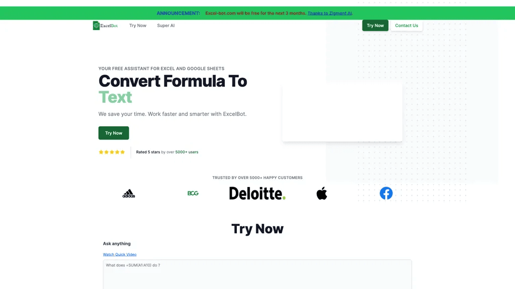 Excel-bot.com 工具截图
