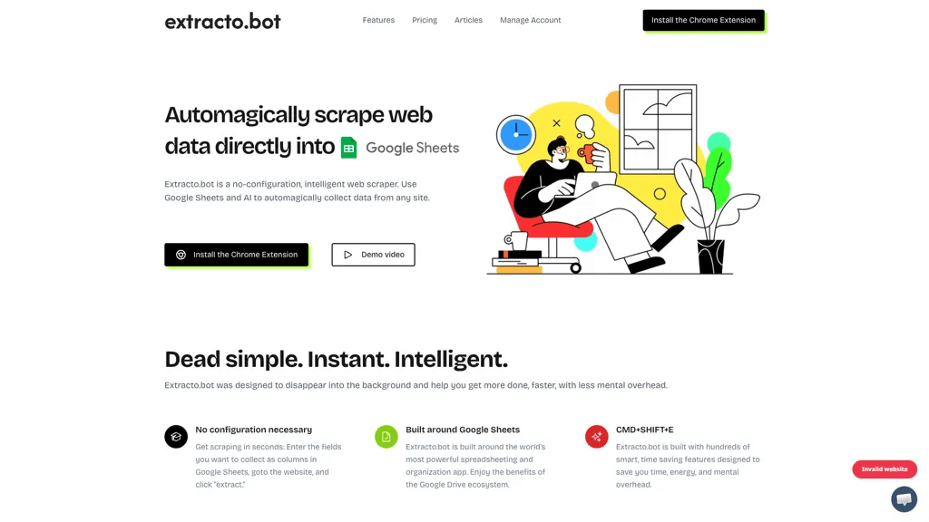 extracto.bot 官网截图