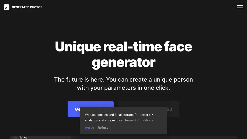 Face-generator 官网截图