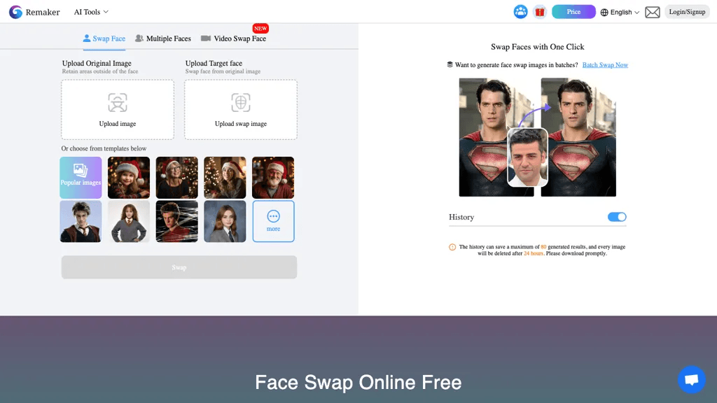 Remaker Face Swap 工具截图