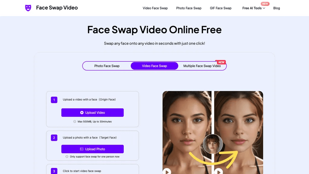 FaceSwapVideo 工具截图