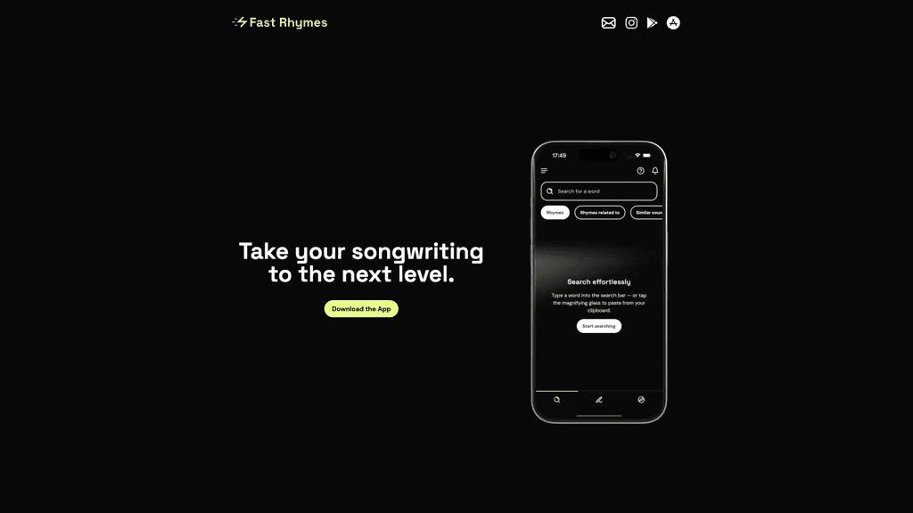 Fast rhymes 工具截图