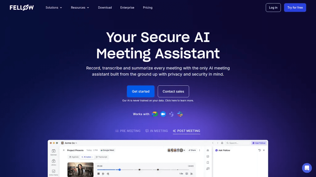 Fellow.ai 工具截图