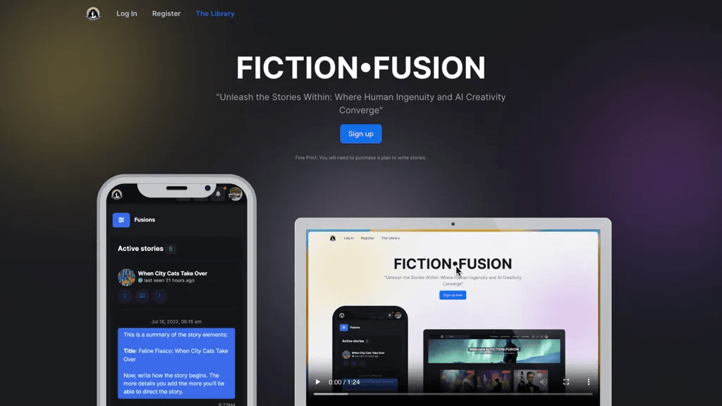 Fiction Fusion 官网截图