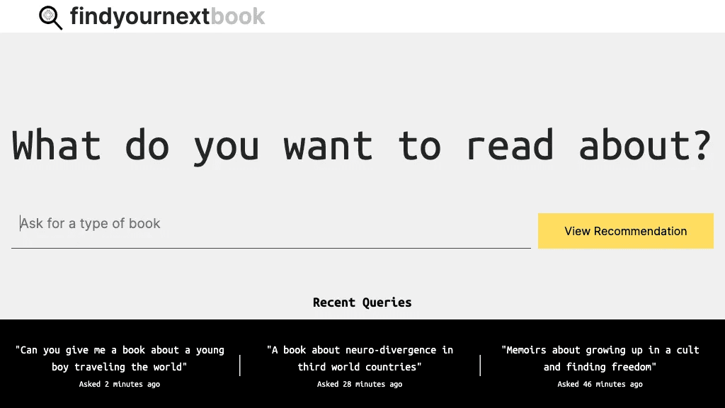 Find Your Next Book 官网截图